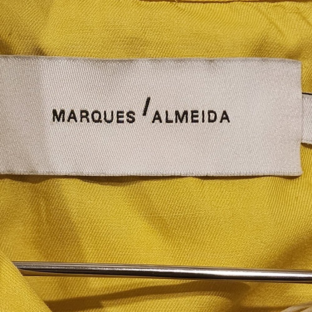 Marques Almeida Yellow Button-Up Jacket, Size L, NWT - Bold Designer Style - Picture 4 of 5